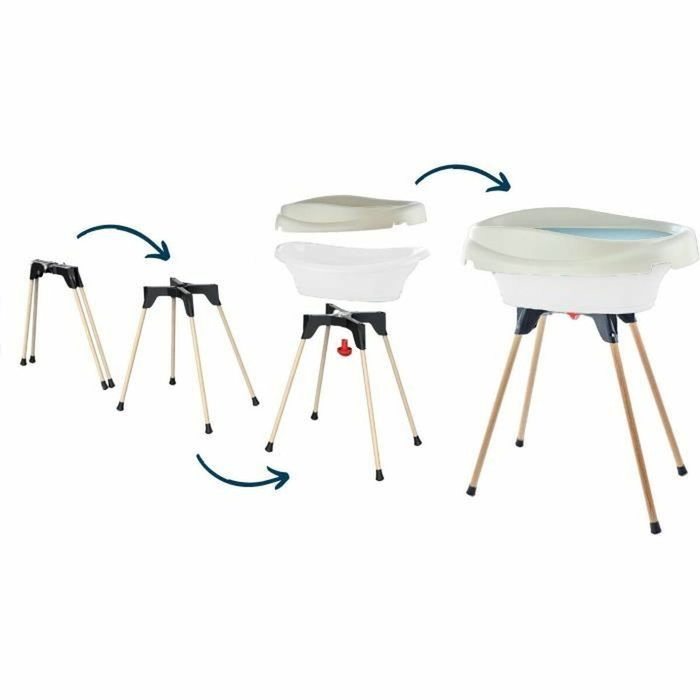Thermobaby Pack Plan à Langer et Baignoire VASCO 2 en 1 - Blanc Muguet