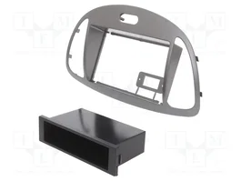 PER.PIC. Cadre de radio 2 DIN argent pour Hyundai i10