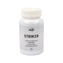 PWD NUTRITION Striker 120 gélules - Complément alimentaire pour la testostérone, Tribulus Terrestris, Fenugrec, Zinc
