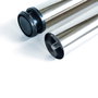 Emuca Lot de 4 pieds de table, diamètre 60mm, H 830mm, Acier, Nickel satiné