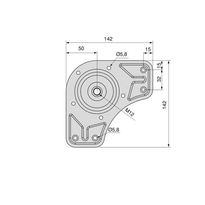 Emuca Lot de 4 pieds de table, diamètre 60mm, H 830mm, Acier, Nickel satiné