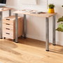 Emuca Lot de 4 pieds de table, diamètre 60mm, H 830mm, Acier, Nickel satiné