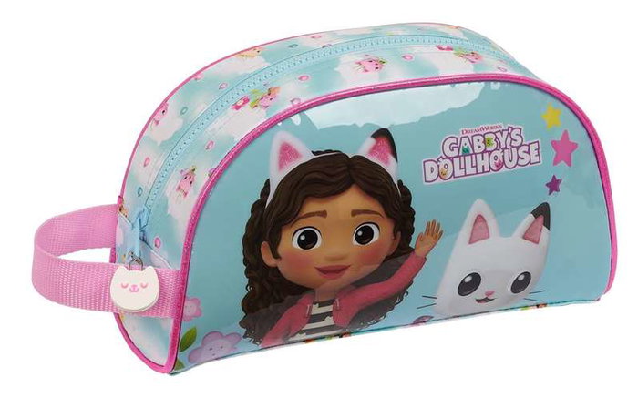 Safta - Nécessaire de voyage adapté au chariot Gabby's Dollhouse 26 x 16 x 9 cm en polyester 300D - Âge recommandé 3 ans - Bleu clair