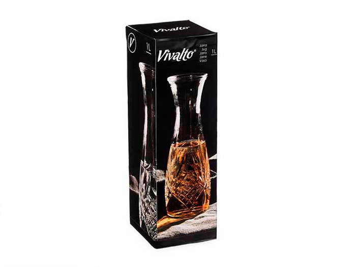 Vivalto Jarre Taillée Motif Losange Sans Anse 1000 ml Transparente 10x28x10 cm (Set de 12) Vivalto Jarre Taillée Motif Losange Sans Anse 1000 ml Transparente 10x28x10 cm (Set de 12)