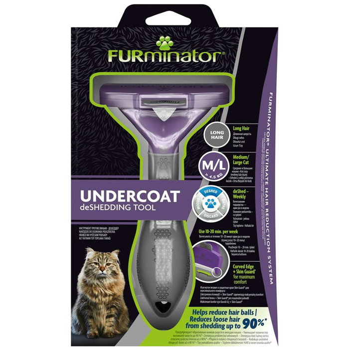 Furminator Brosse FUR151357 Chat Grand Noir Violet Furminator Brosse FUR151357 Chat Grand Noir Violet