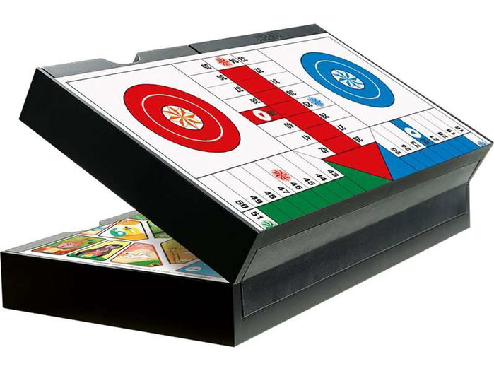Cayro Jeu de parcheesi et jeu de l'oie magnétique 24,5x23,5 cm, Âge recommandé : 3 ans et plus