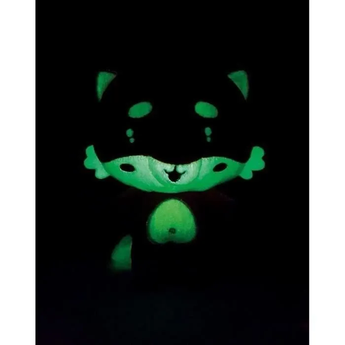 JEMINI - Peluche renard luminescente Luminou mini mim's, 15 cm, fonctionne sans pile et rechargeable à la lumière pour apaiser les enfants
