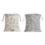 Sac à dos enfant DKD Home Decor Blanc Gris 24 x 2 x 26 cm (2 Unités)