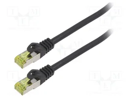 Lanberg Câble Ethernet Cat. 6A S/FTP 0,5 m Noir