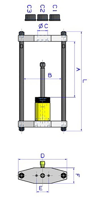 Extracteur de Boulons Hydraulique Forza 60 Tonnes