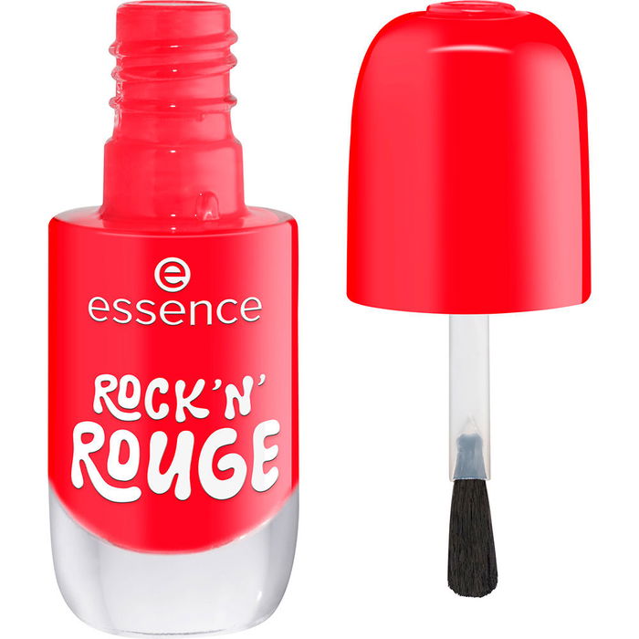 Essence Vernis à ongles gel n° 25 Rock 'N' Rouge 8 ml - Vernis gel brillant longue durée sans lampe UV
