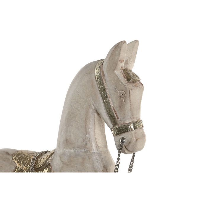Home ESPRIT Figurine Décorative Cheval Argenté Naturel