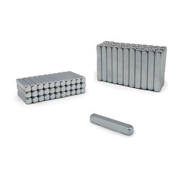 Aimant en bloc de néodyme avec finition nickel, 25 x 4 x 4 mm