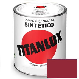 TITAN 555 Titan Esmalte Rojo Ingles 750ml - Peinture Synthétique Industrielle Finition Brillante pour Acier