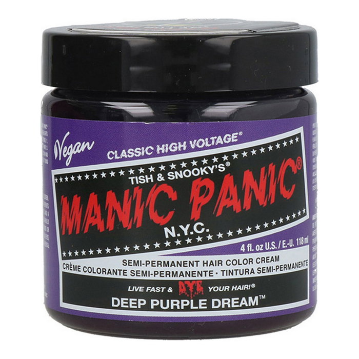 Manic Panic - Teinture Capillaire Semi-Permanente Classic - Deep Purple Dream - Couleur Fantaisie Intense - Formule Végane