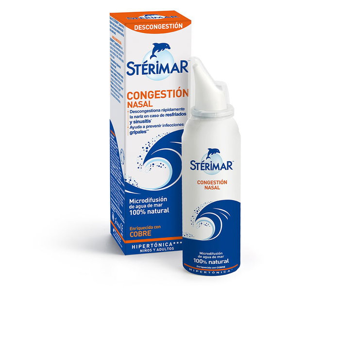 Sterimar Spray Nasal Décongestionnant Hypertonique à l'Eau de Mer Naturelle 100 ml, Soulage Rhume et Sinusite Sterimar Spray Nasal Décongestionnant Hypertonique à l'Eau de Mer Naturelle 100 ml, Soulage Rhume et Sinusite