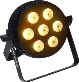 ALGAMLIGHT Foco Proyector LED 7x10W RGBW Slim 4-en-1 avec DMX et télécommande IR