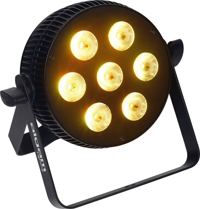ALGAMLIGHT Foco Proyector LED 7x10W RGBW Slim 4-en-1 avec DMX et télécommande IR