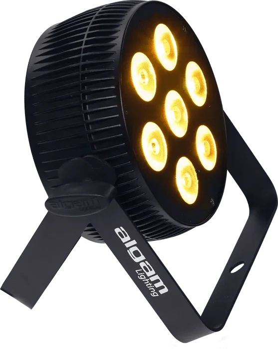 ALGAMLIGHT Foco Proyector LED 7x10W RGBW Slim 4-en-1 avec DMX et télécommande IR