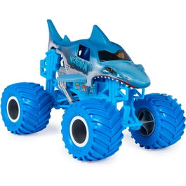 Spin Master Monster Jam Megalodon Oscuro Camion Monstre 1:24 Die-Cast avec Pneus BKT et Suspension