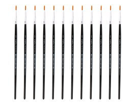 Innspiro Boîte de 12 pinceaux synthétiques ronds n°00