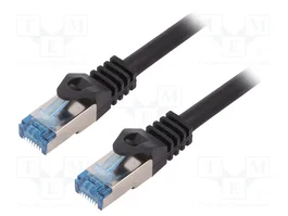 LOGILINK Cordon de raccordement S/FTP Cat 6a RJ45, 5m, noir