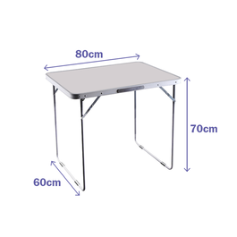Marbueno Table Pliable Blanche 80x60x70 cm