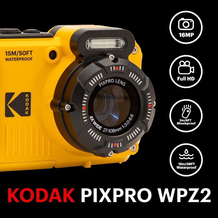 Appareil Photo Numérique Kodak WPZ2WH Jaune 16 MP Waterproof