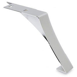 Q&Q Keisa H150 Patte métallique chromée droite pour meuble ou canapé - Hauteur 150 mm