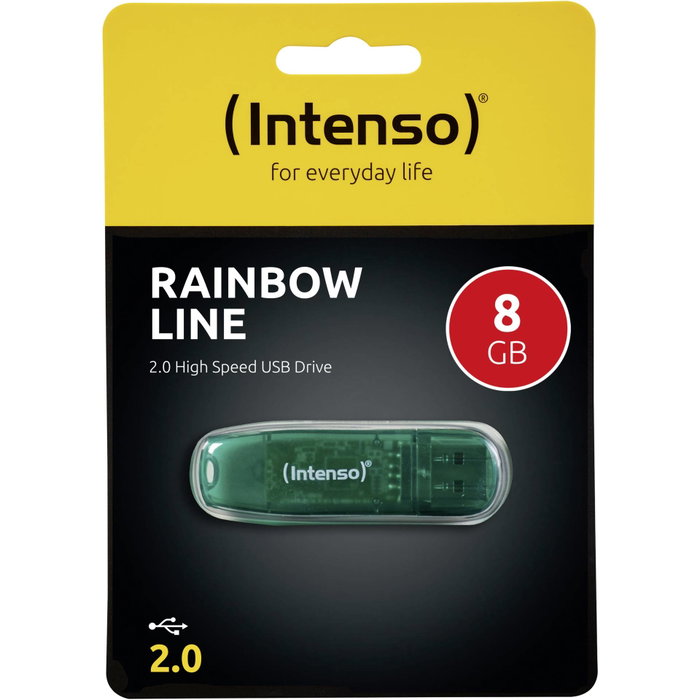 Intenso Memoria USB 2.0 Rainbow 8GB Vert Intenso Memoria USB 2.0 Rainbow 8GB Vert