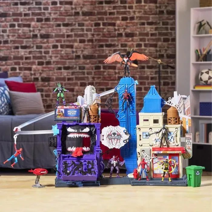 Hasbro Marvel Spider-Man VenomVersus - La ville des lanceurs de toiles - Coffret avec figurine de 10 cm et accessoires, plus de 30 fonctions, pour enfants dès 4 ans Hasbro Marvel Spider-Man VenomVersus - La ville des lanceurs de toiles - Coffret avec figurine de 10 cm et accessoires, plus de 30 fonctions, pour enfants dès 4 ans