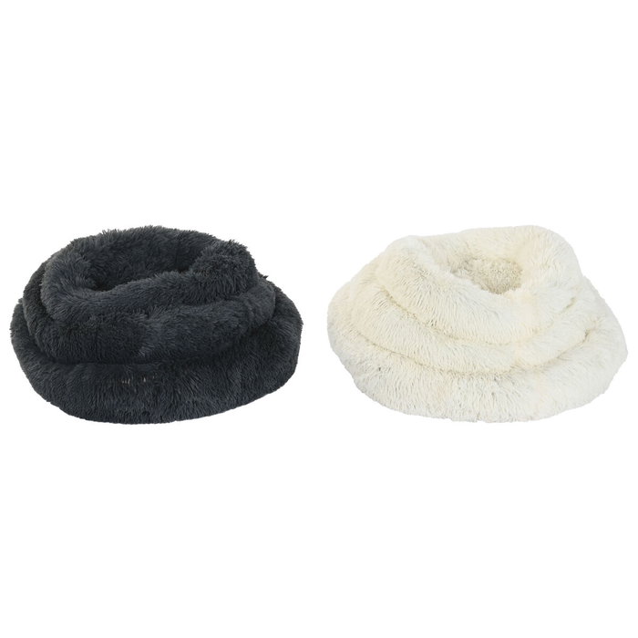 Lit pour animal domestique Home ESPRIT Blanc Gris foncé 73 X 64 X 16 CM 2 Unités