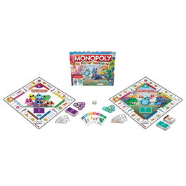 Hasbro Monopoly Aprende Jugando F4436 - Monopoly Mon Premier Apprentissage en Espagnol - Jeu de Plateau Éducatif à Double Face - Dès 4 Ans