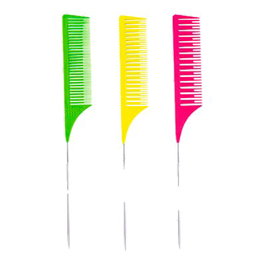WAD PROFESSIONAL BEAUTY Peigne de coloration à pic long Jaune, Rose, Vert