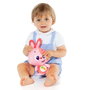 Molto Muñeco Gusy Luz Baby Bunny - Peluche lapin rose avec lumière et son, 7.5 cm, mélodies en espagnol et anglais