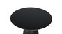 GINER Y COLOMER Table basse en verre trempé avec structure en aluminium - Noir et doré - Diamètre 76 cm, Hauteur 44 cm - Design contemporain pour salon