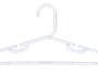 Kipit Set 6 Cintres Enfants Transparent Plastique 30x15x4 cm (Set de 24)