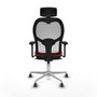 Piqueras y Crespo 3D086G2 Chaise de Bureau avec Appui-tête Orange Foncé
