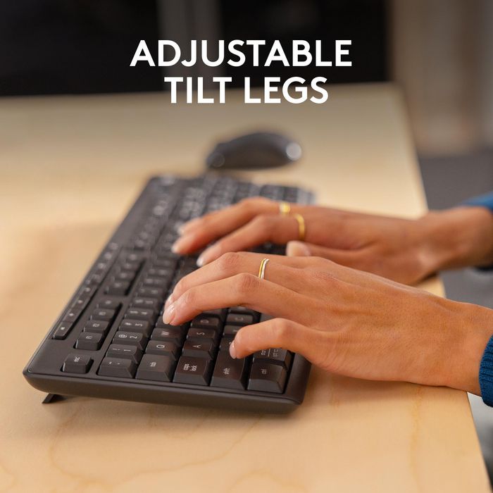 Logitech MK370 - Combo clavier et souris sans fil pour entreprise, clavier résistant aux éclaboussures et souris silencieuse avec connectivité USB/BT Logitech MK370 - Combo clavier et souris sans fil pour entreprise, clavier résistant aux éclaboussures et souris silencieuse avec connectivité USB/BT