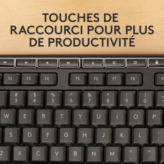 Logitech MK370 - Combo clavier et souris sans fil pour entreprise, clavier résistant aux éclaboussures et souris silencieuse avec connectivité USB/BT Logitech MK370 - Combo clavier et souris sans fil pour entreprise, clavier résistant aux éclaboussures et souris silencieuse avec connectivité USB/BT