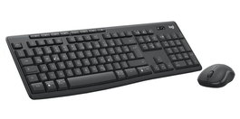 Logitech MK370 - Combo clavier et souris sans fil pour entreprise, clavier résistant aux éclaboussures et souris silencieuse avec connectivité USB/BT