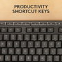 Logitech MK370 - Combo clavier et souris sans fil pour entreprise, clavier résistant aux éclaboussures et souris silencieuse avec connectivité USB/BT