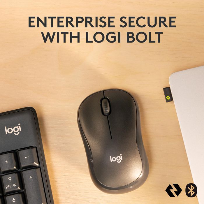 Logitech MK370 - Combo clavier et souris sans fil pour entreprise, clavier résistant aux éclaboussures et souris silencieuse avec connectivité USB/BT Logitech MK370 - Combo clavier et souris sans fil pour entreprise, clavier résistant aux éclaboussures et souris silencieuse avec connectivité USB/BT