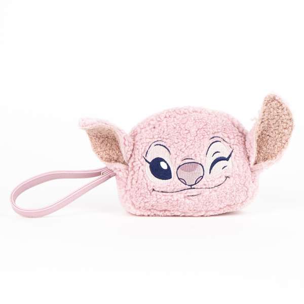 Cerdá - Porte-monnaie en cuir Borreguillo design Stitch Angel pour enfant (36 mois+) - Rose