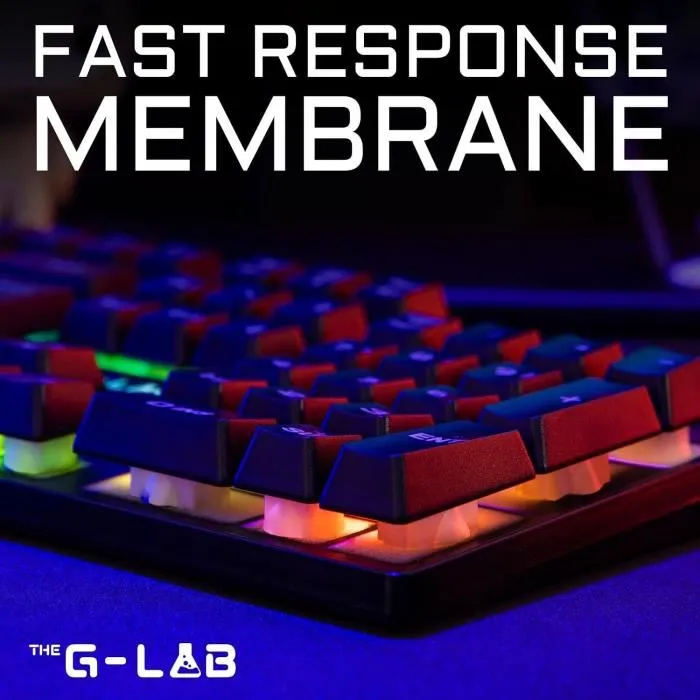 The G-Lab KEYZ-CAESIUM/FR Clavier Gaming RGB Membrane - Disposition FR - 12 raccourcis multimédias - 19 touches anti-ghosting The G-Lab KEYZ-CAESIUM/FR Clavier Gaming RGB Membrane - Disposition FR - 12 raccourcis multimédias - 19 touches anti-ghosting