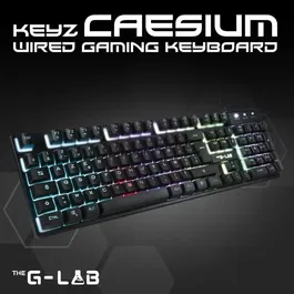 The G-Lab KEYZ-CAESIUM/FR Clavier Gaming RGB Membrane - Disposition FR - 12 raccourcis multimédias - 19 touches anti-ghosting