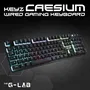 The G-Lab KEYZ-CAESIUM/FR Clavier Gaming RGB Membrane - Disposition FR - 12 raccourcis multimédias - 19 touches anti-ghosting