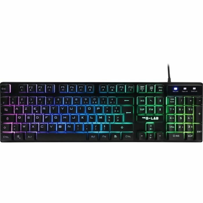 The G-Lab KEYZ-CAESIUM Clavier Gaming RGB Membrane Noir AZERTY FR