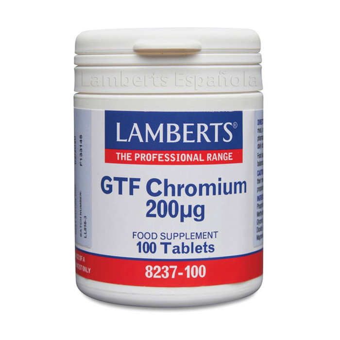Lamberts Cromo GTF 200 µg 100 comprimés Lamberts Cromo GTF 200 µg 100 comprimés