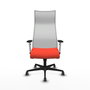 Piqueras y Crespo Albacete Chaise de Bureau Orange Foncé et Blanc